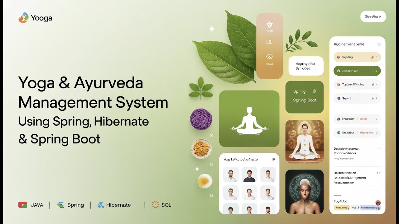 Yoga / Ayurveda Project Using (JAVA Spring Hibernate / Spring Boot (eclipse)full stack development).