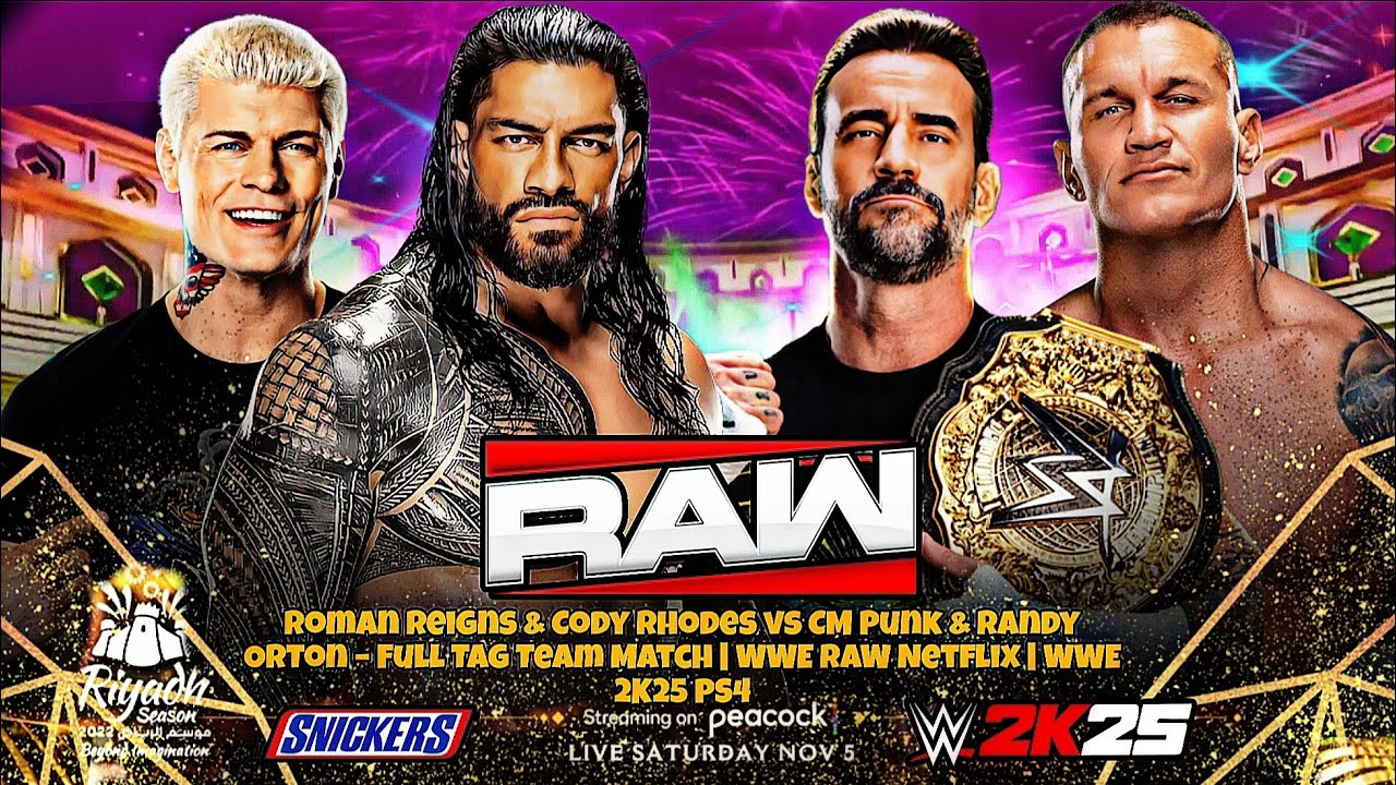 Роман Рейнс и Коди Роудс против Си Эм Панка и Рэнди Ортона – Полный командный матч | WWE RAW Netf...