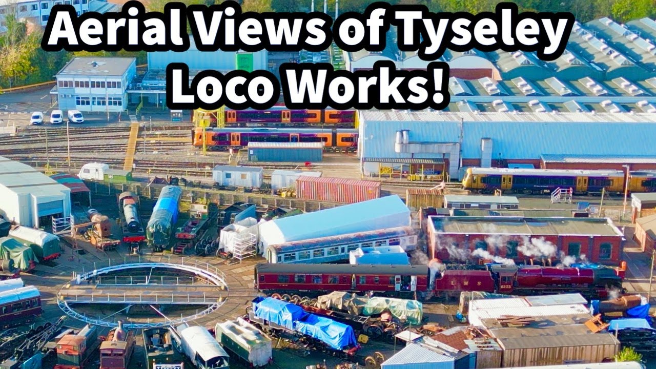 AERIAL VIEWS of Tyseley Loco Works - Including 6233 'Duchess of Sutherland' 19/11/22
