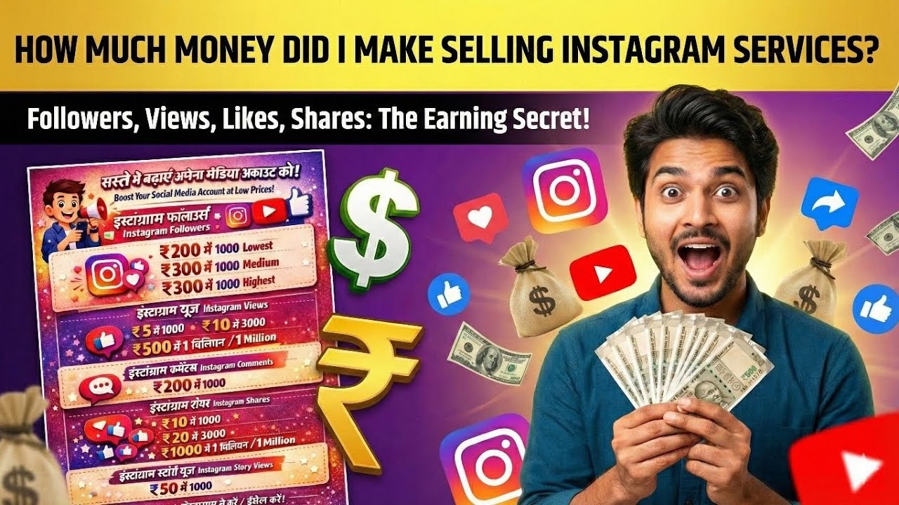 I Sold Instagram Followers for 7 days  - Here’s How Much I Made! 🤑