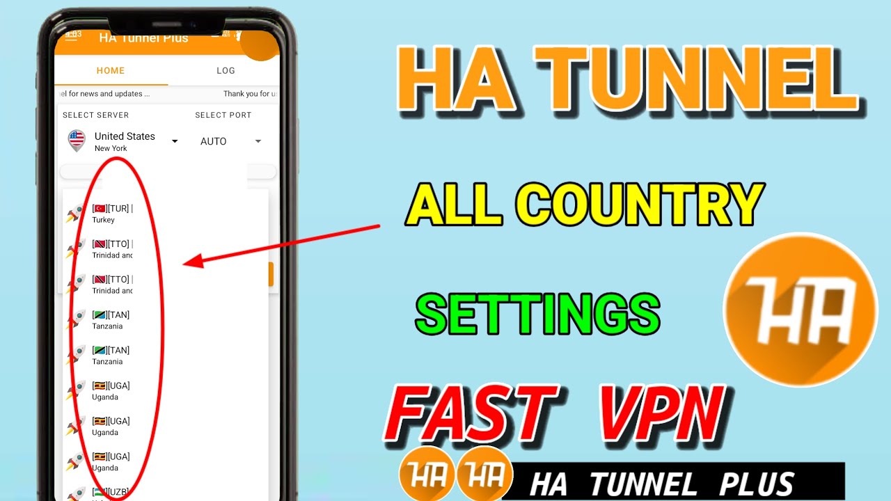 How to setup ha tunnel plus with all country fastest settings for secure browsing 