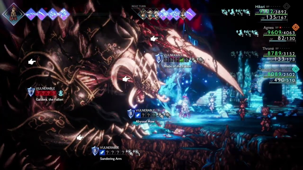 [Octopath Traveler 2] Clean Run Super Boss Galdera (lv55-63)