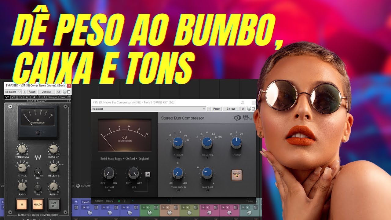 Dê peso ao bumbo, caixa e tons com compressão paralela | Mixagem Pro