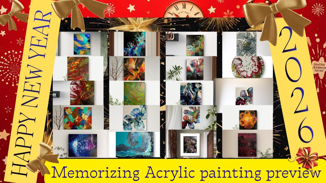 Happy New Year 2026 🎉 | Mesmerizing Acrylic Pour Painting | Satisfying Fluid Art Preview
