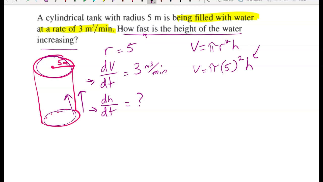 Related Rates - Cylinder