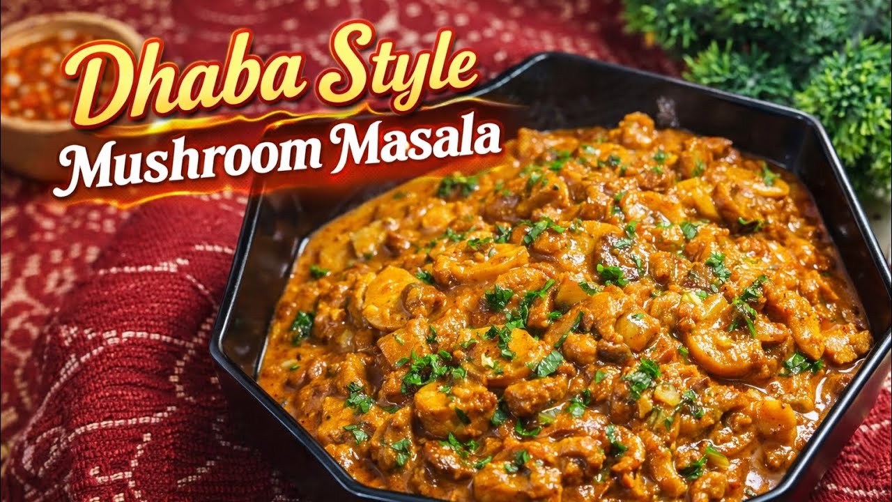 Dhaba Style Mushroom Masala 😍 | Hotel Jaisa Taste