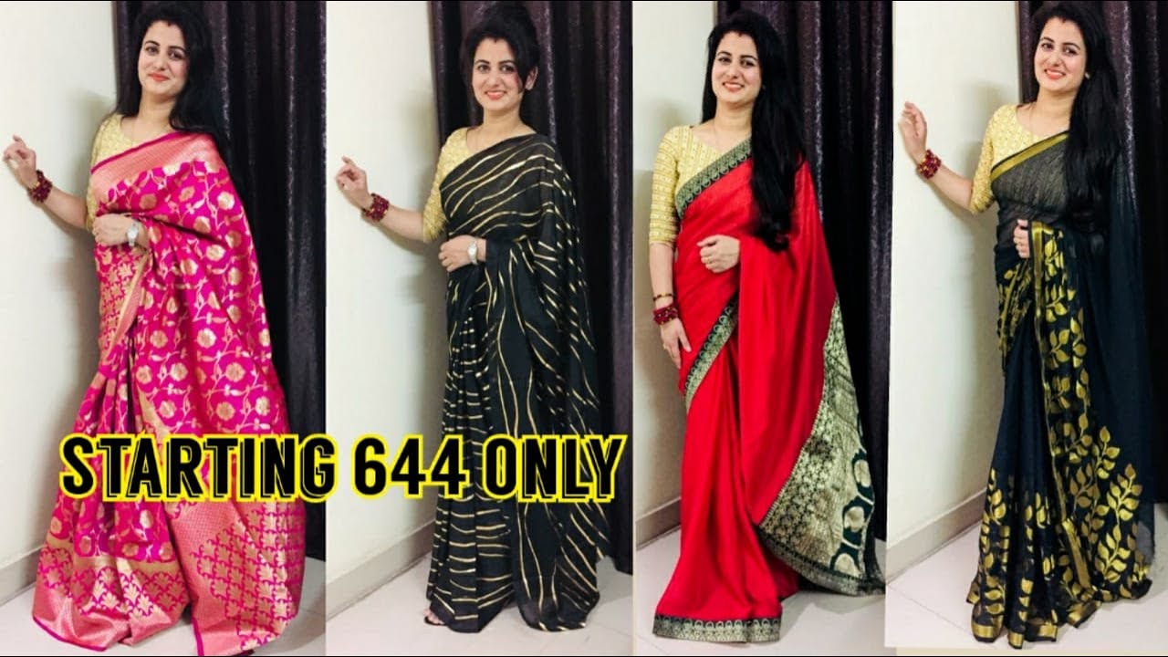 💥Flipkart Shopping Haul💥Wedding & Party Wear Saree Haul || Banarsi Silk Georgette Sarees Review