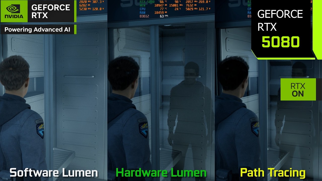 Directive 8020 Lumen Ray Tracing vs Path Tracing - Graphics/Performance Comparison | RTX 5080