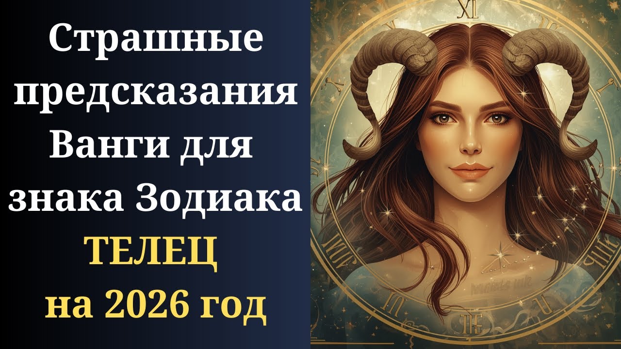 Что предсказала ВАНГА для знака Зодиака ТЕЛЕЦ на 2026 год