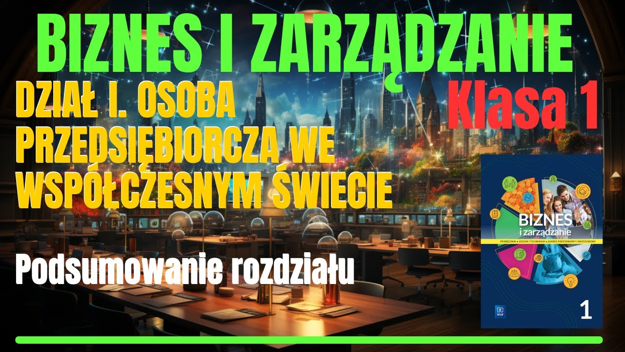 BIZNES i ZARZĄDZANIE-Klasa 1.DZIAŁ I.Osoba przedsięb. we współ. świecie - Podsumowanie rozdziału