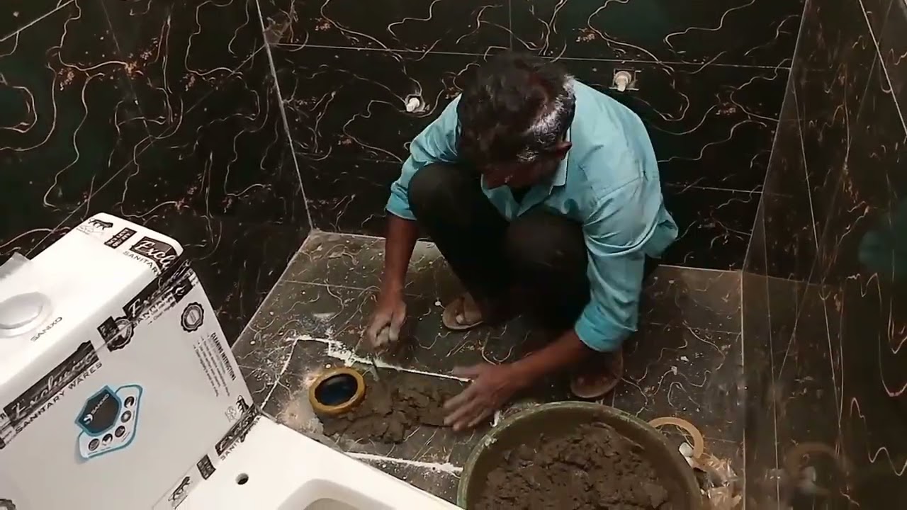 कमोड सीट फिटिंग पीलेबर पानी फिटिंगआसान तरीका 7869557720