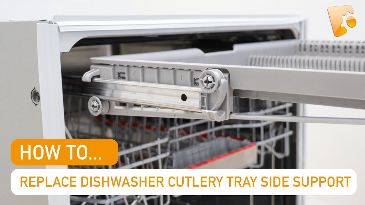 How to Replace a Bosch Dishwasher Wheels Cutlery Tray Side Support Left and Right