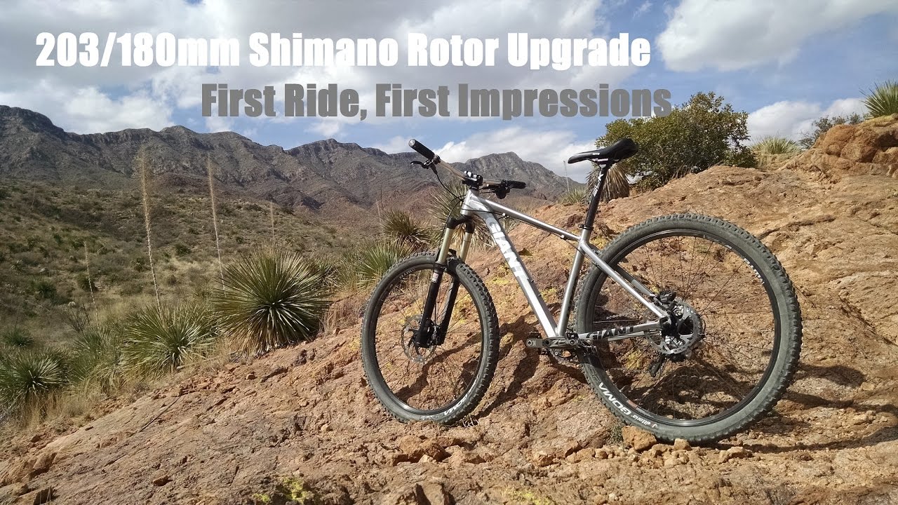 Shimano XT 203/180mm Brake Rotor Upgrade; First Impressions