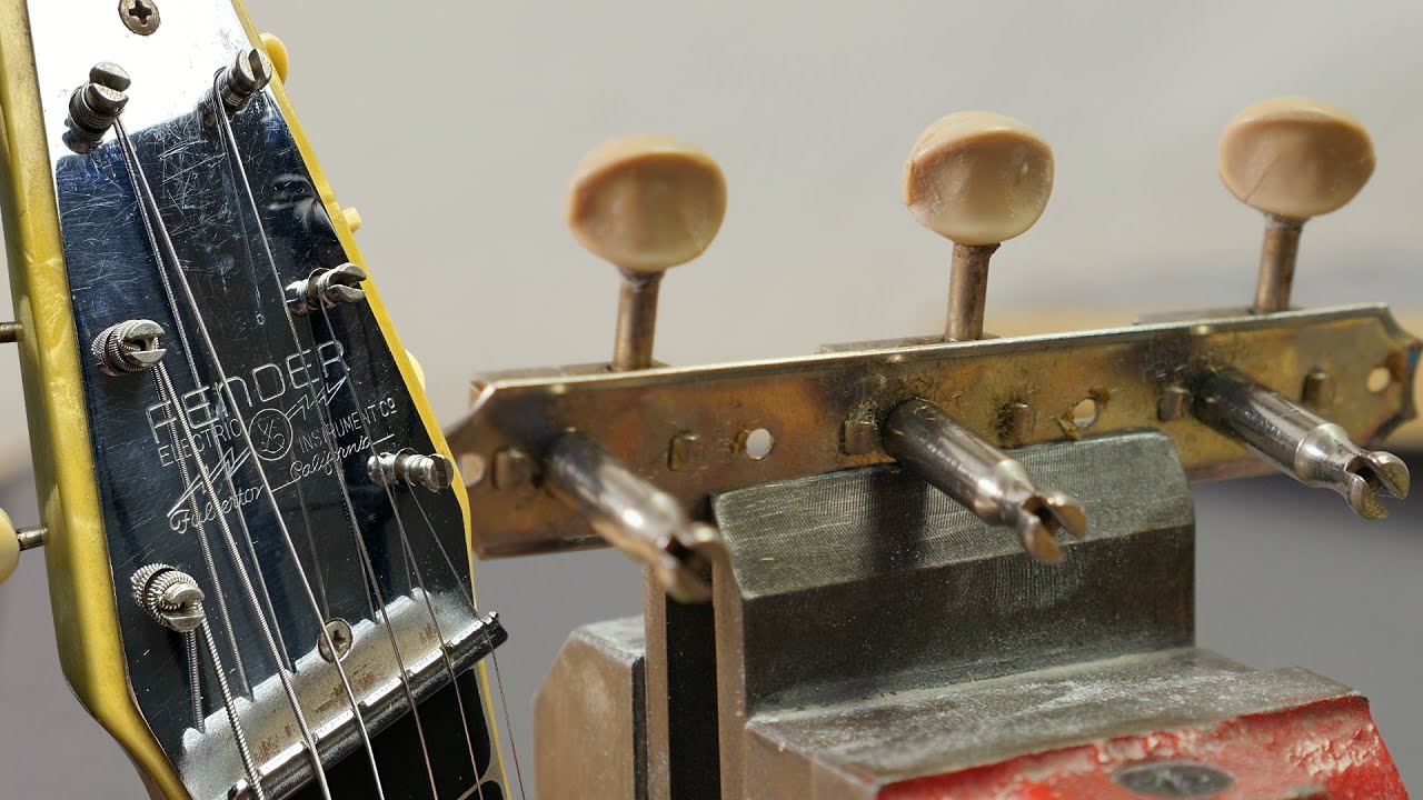 Let's Replace These Crusty Old Tuner Buttons on My Fender Lap Steel