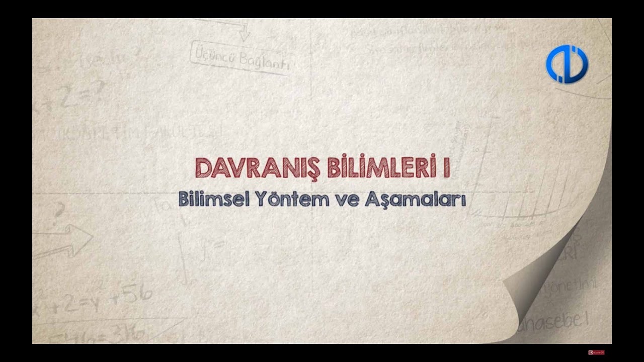 DAVRANIŞ BİLİMLERİ I - Ünite 1 Konu Anlatımı 2
