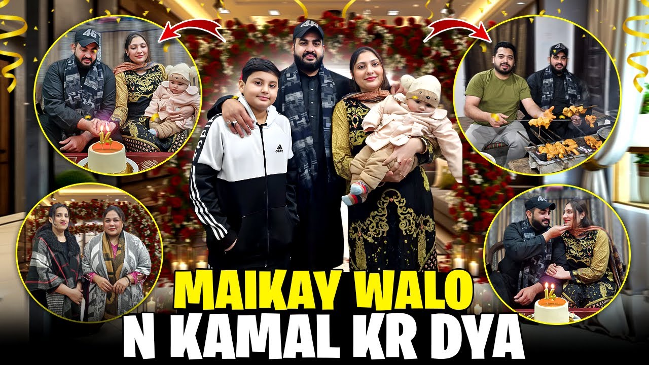 Maikay Walo Ne Mil Ker Diya Nimra Ko Anniversary Ka Surprise | Family K Sath BBQ Enjoy Kiya