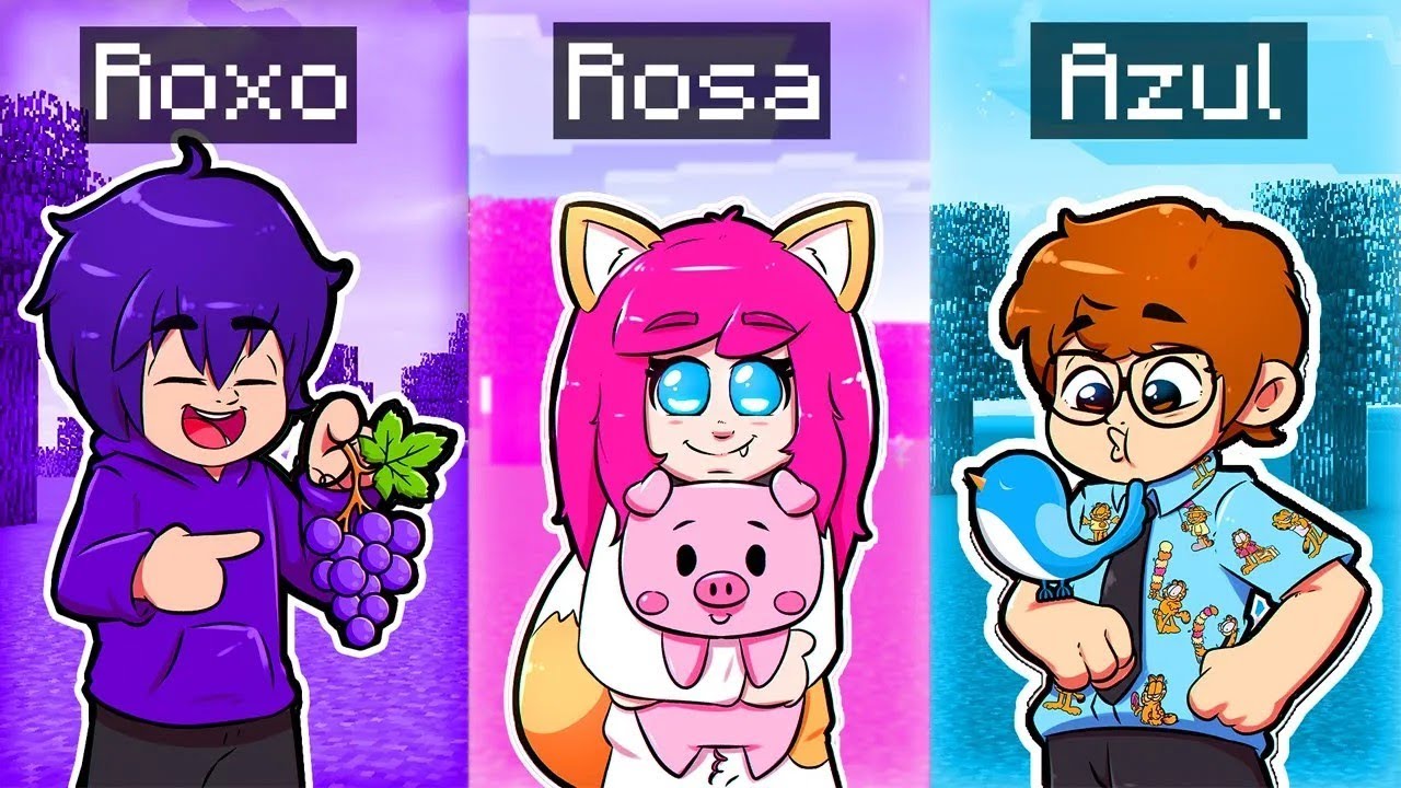 NOS FIZEMOS UMA CASA SOMENTE COM UMA COR NO MINECRAFT