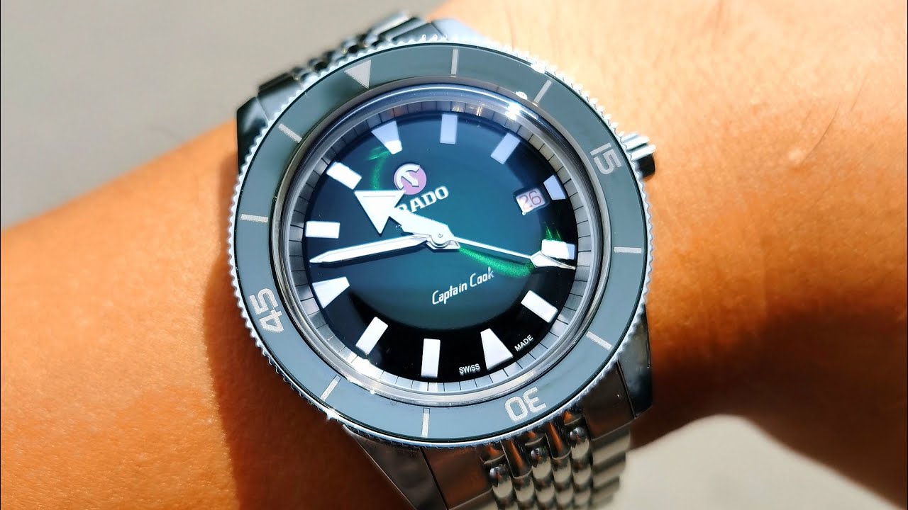 [Tuyệt Đẹp] Rado Captain Cook Green Diver R32505313 | ICS Authentic