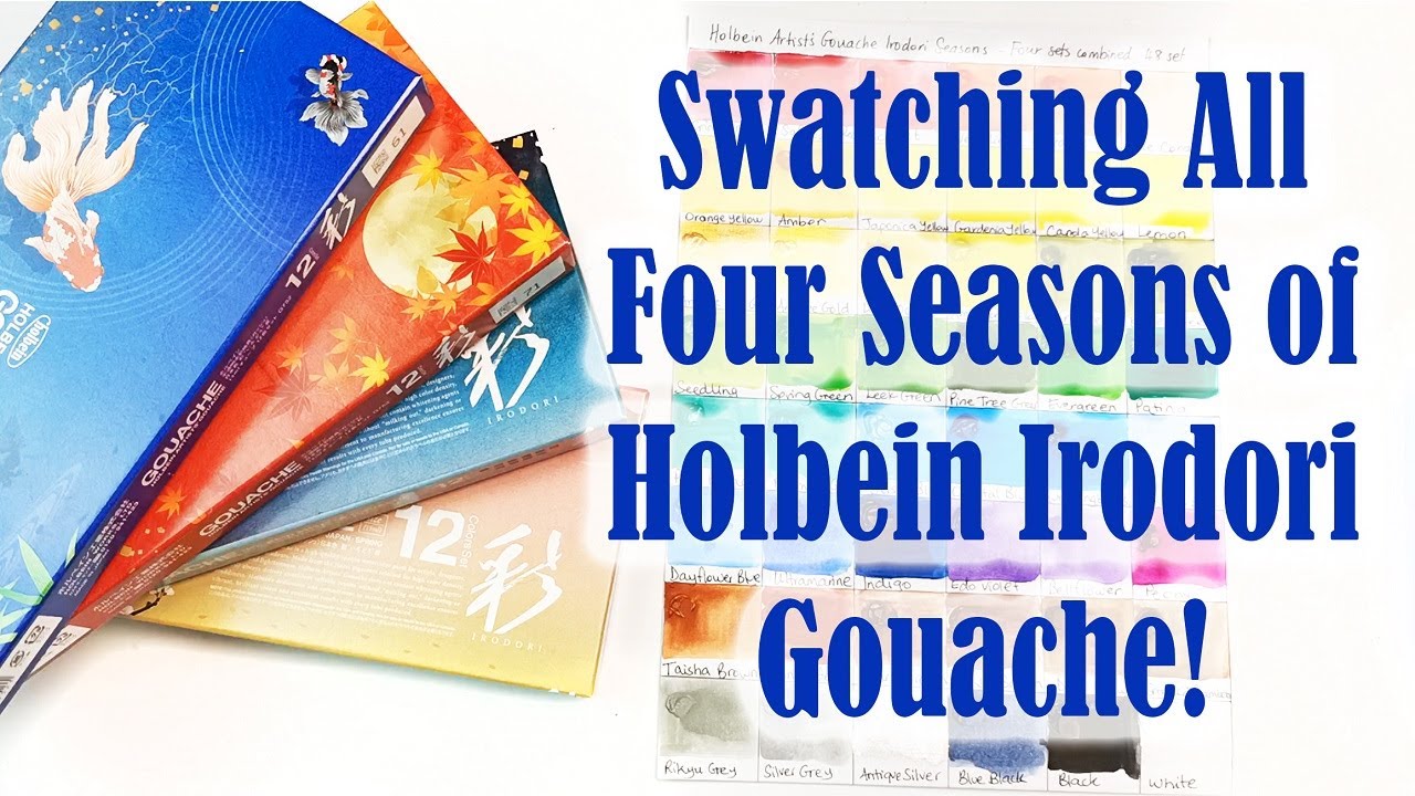 Combining All Four Seasons of Holbein Irodori Traditional Gouache into One Big Set of 48 Colours!