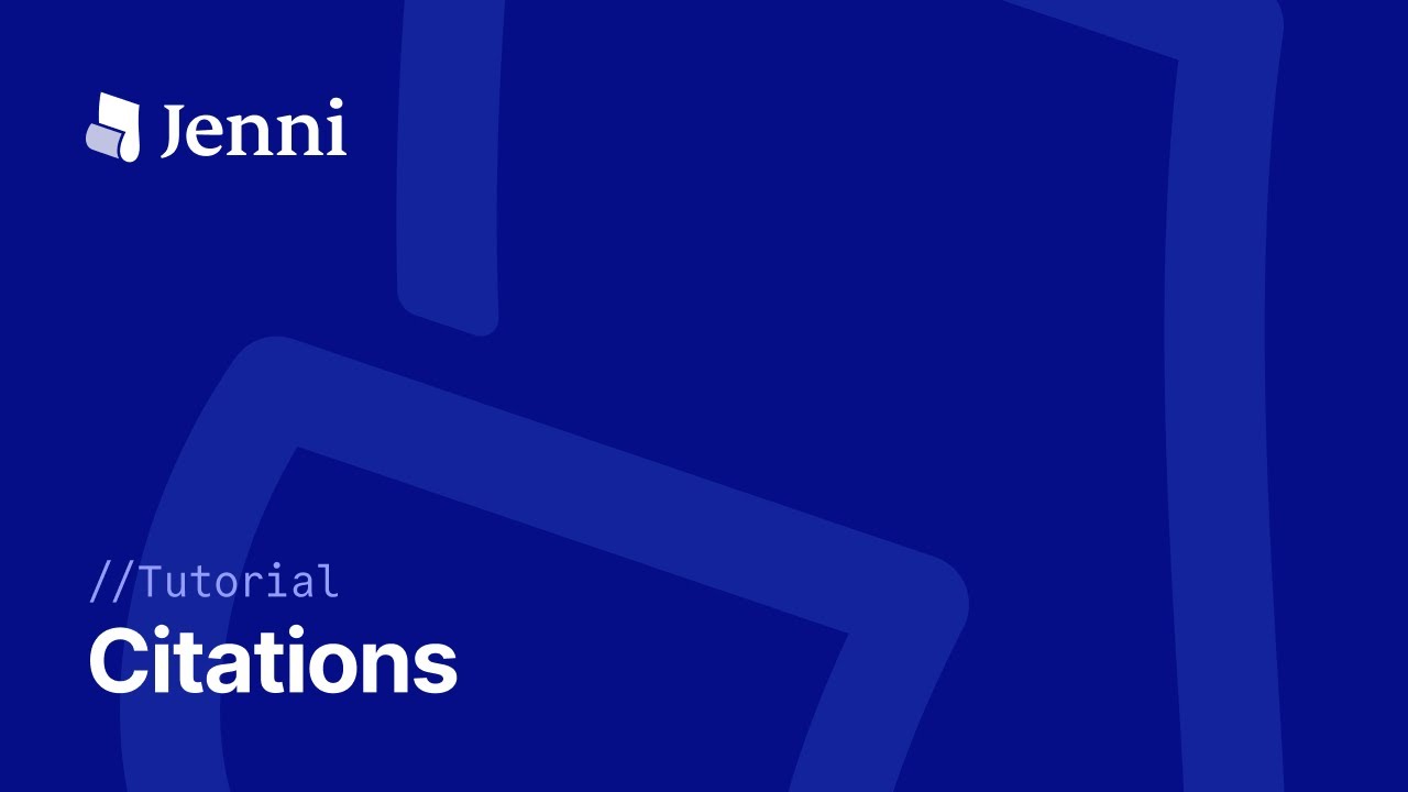 How to automatically generate citations and reference lists with Jenni