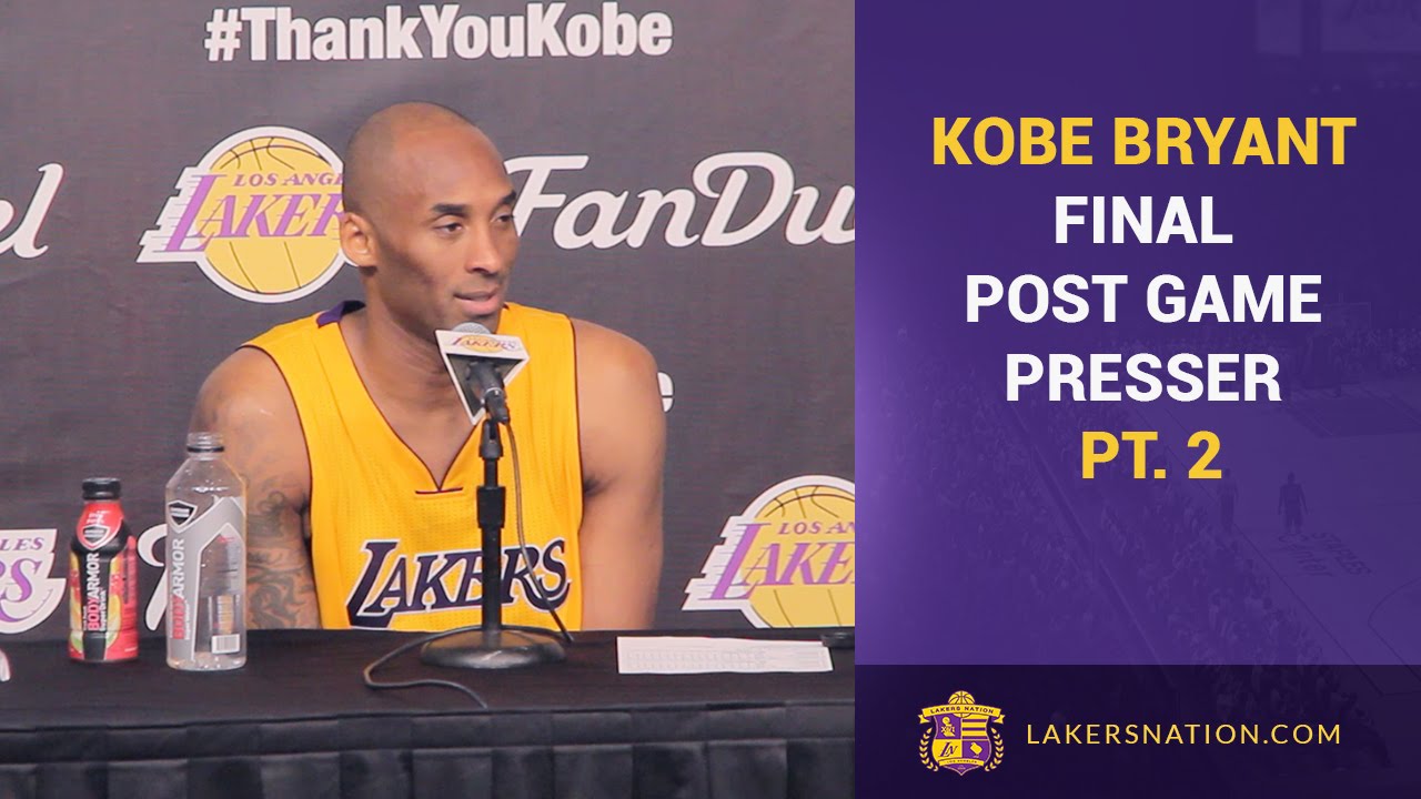 Kobe Bryant After Final Game: Press Interview (PT. 2)