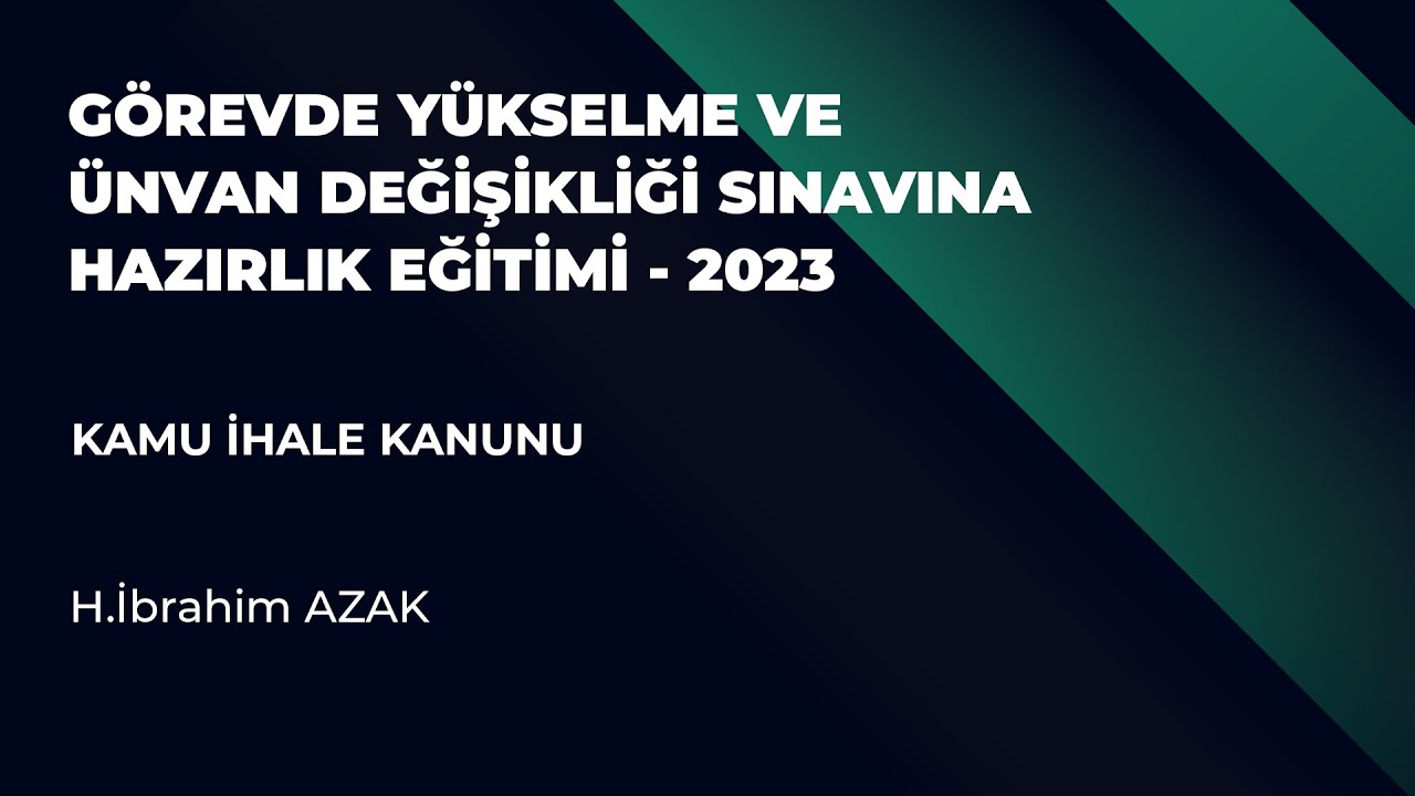 Kamu İhale Kanunu