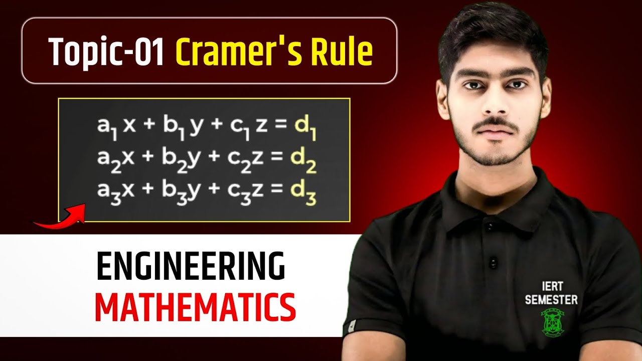 Cramer's rule| System of Linear Equations| Determinants| Solution of linear equation by Anshu Singh