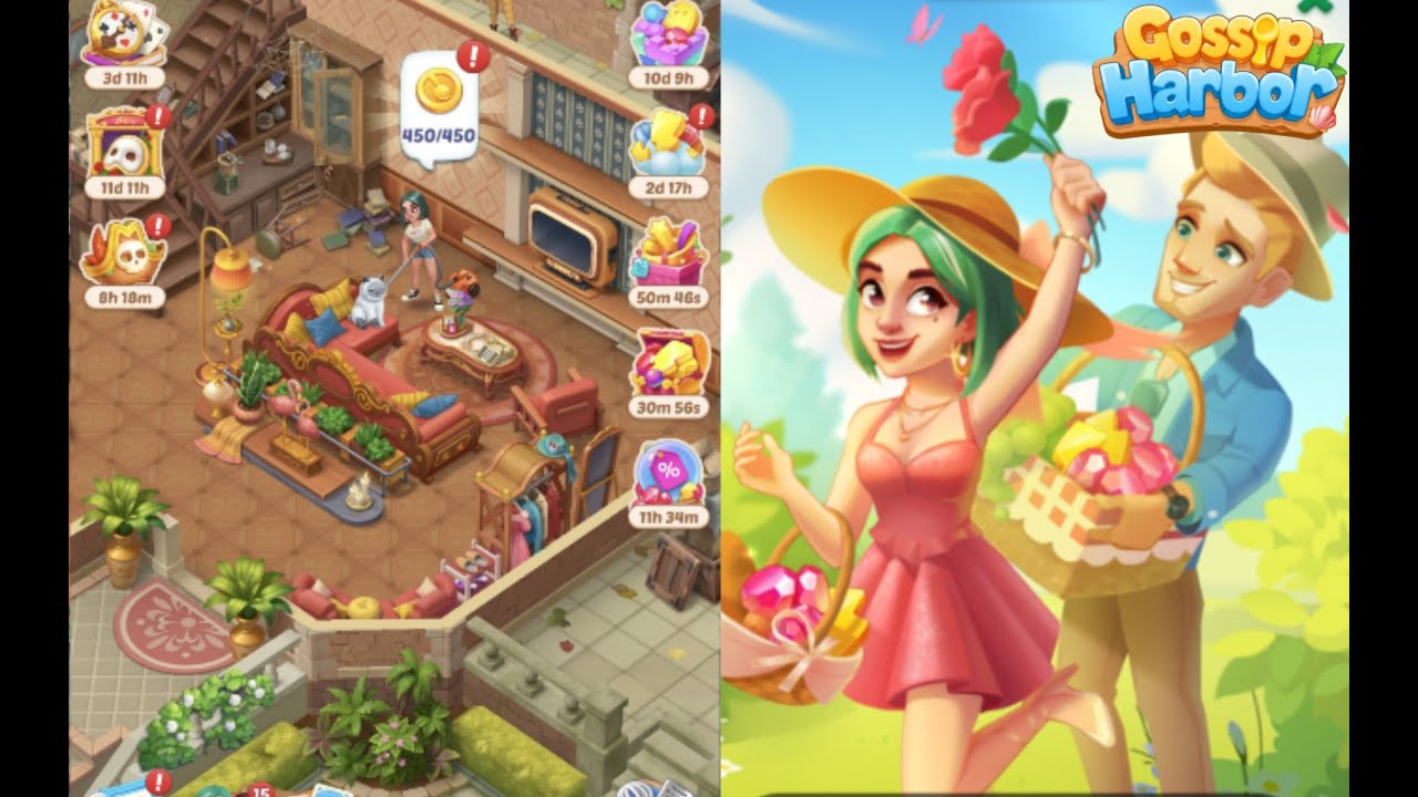 Gossip Harbor : Merge Game /🍰☕️ Day 150  Level  129-130  Part 150 🥖🍞    #gossip #merge