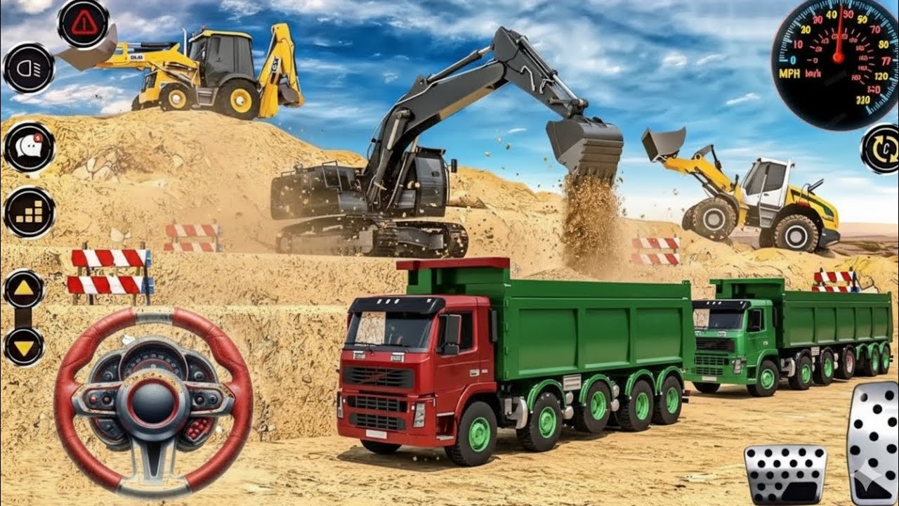 JCB Game 3D Road Construction 🚧| City Road Builder Heavy Machines/ Android#jcbgame #constructiongame