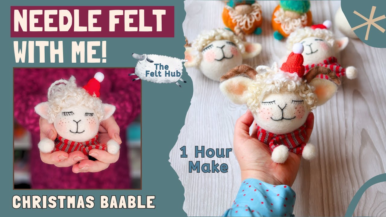 Needle Felted Christmas Decoration - Easy 1 Hour Make