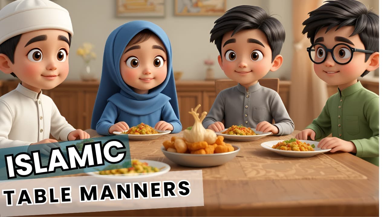 Hashim and Ayesha explain the easy Islamic manners of eating | 3D animation Cartoon | Kids Tableeghi