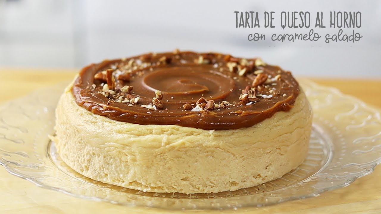 Tarta de queso estilo La Viña al horno con caramelo salado | Chocoreto Recetas