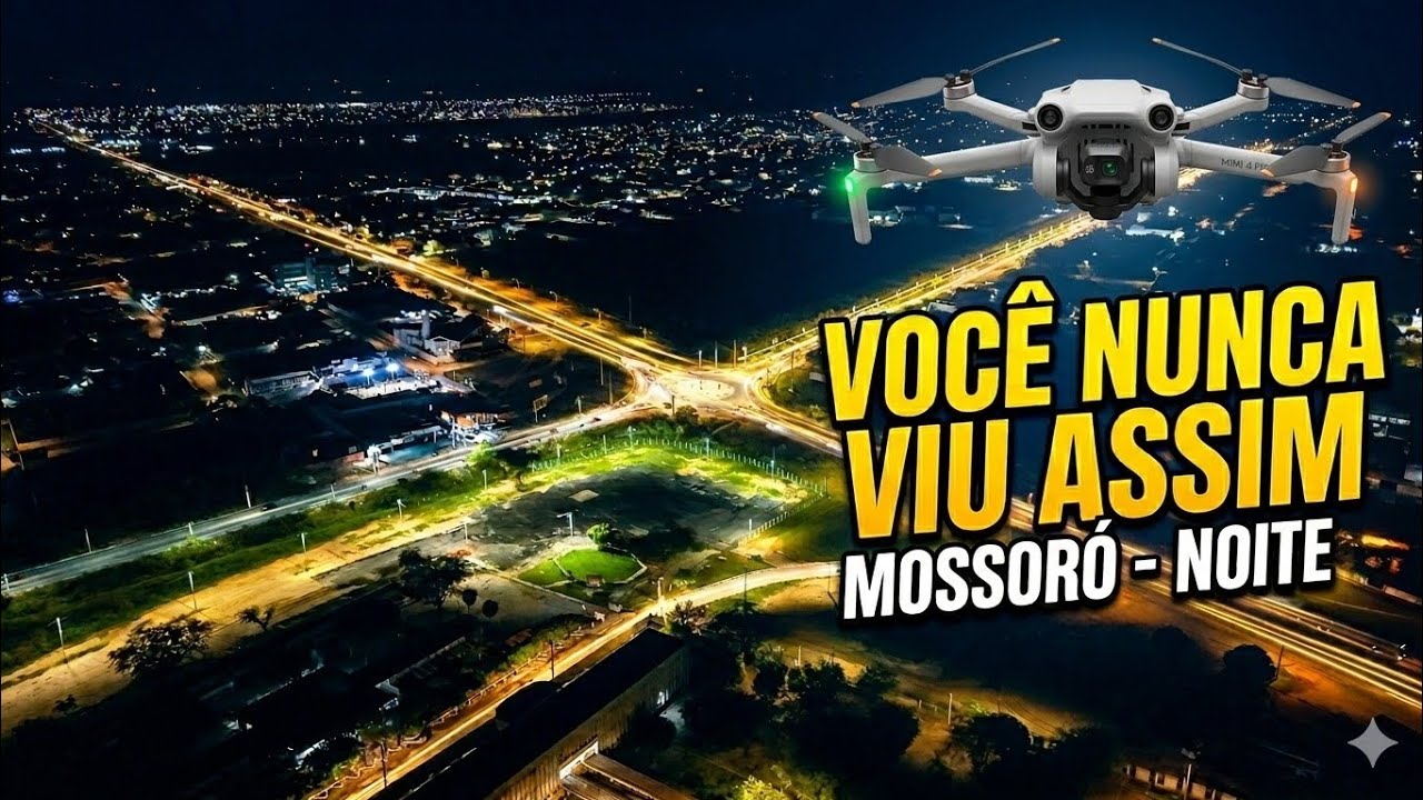 A Cidade Como Você Nunca Viu 🌃🔥 | Voo Noturno Incrível com DJI Mini 5 Pro em 4K