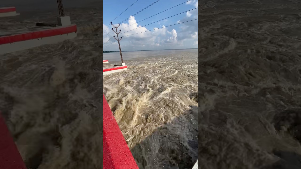 Huge water in Koshi river#nepal #flood #nepaltravel
