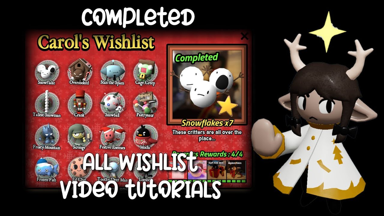 All 16 Carol's Wishlist Full Video Guide Compilation (Christmast Event 2023) (Tower Heroes) (Roblox)