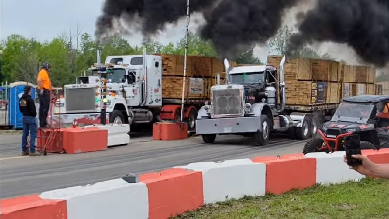 Great Lakes, big Rig challenge.at Onaway Speedway loaded racing 2024 🏁😱🔥💪