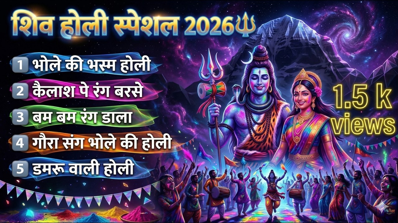 शिव होली स्पेशल 2026 🔱 | 5 धमाकेदार DJ भक्ति गीत | Mahadev Holi Playlist