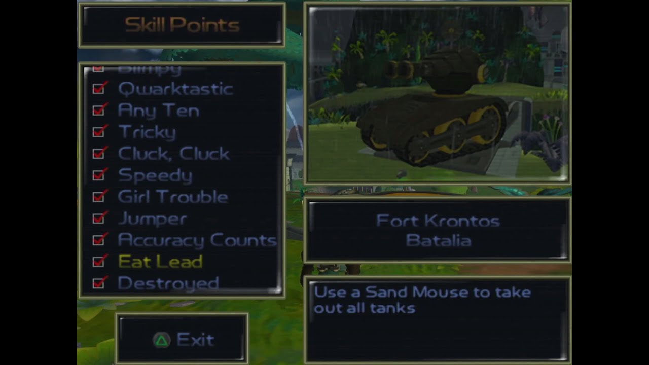 Ratchet and Clank planet Batalia Skill Point Eat Lead