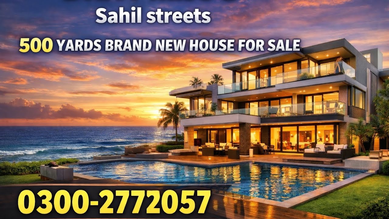 SAHIL 500 Yards Brand new House Sale DHA Karachi . #trending #home #phase8extension #property #viral