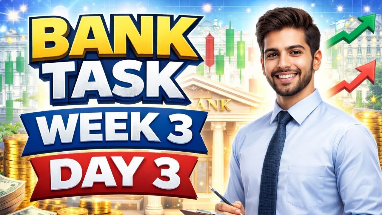 Daily task for Banking aspirants 2026:- Week 3 Day 3