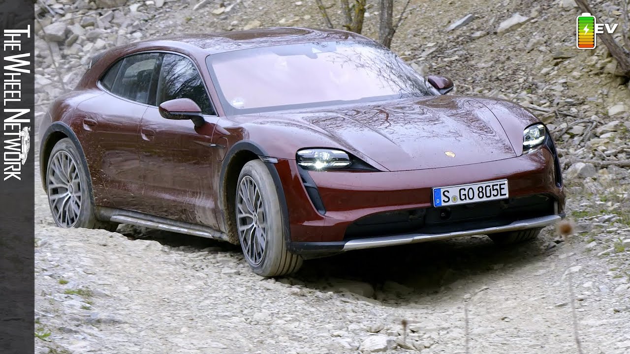 2022 Porsche Taycan 4 Cross Turismo | Cherry Metallic | Off-Road Driving, Interior, Exterior