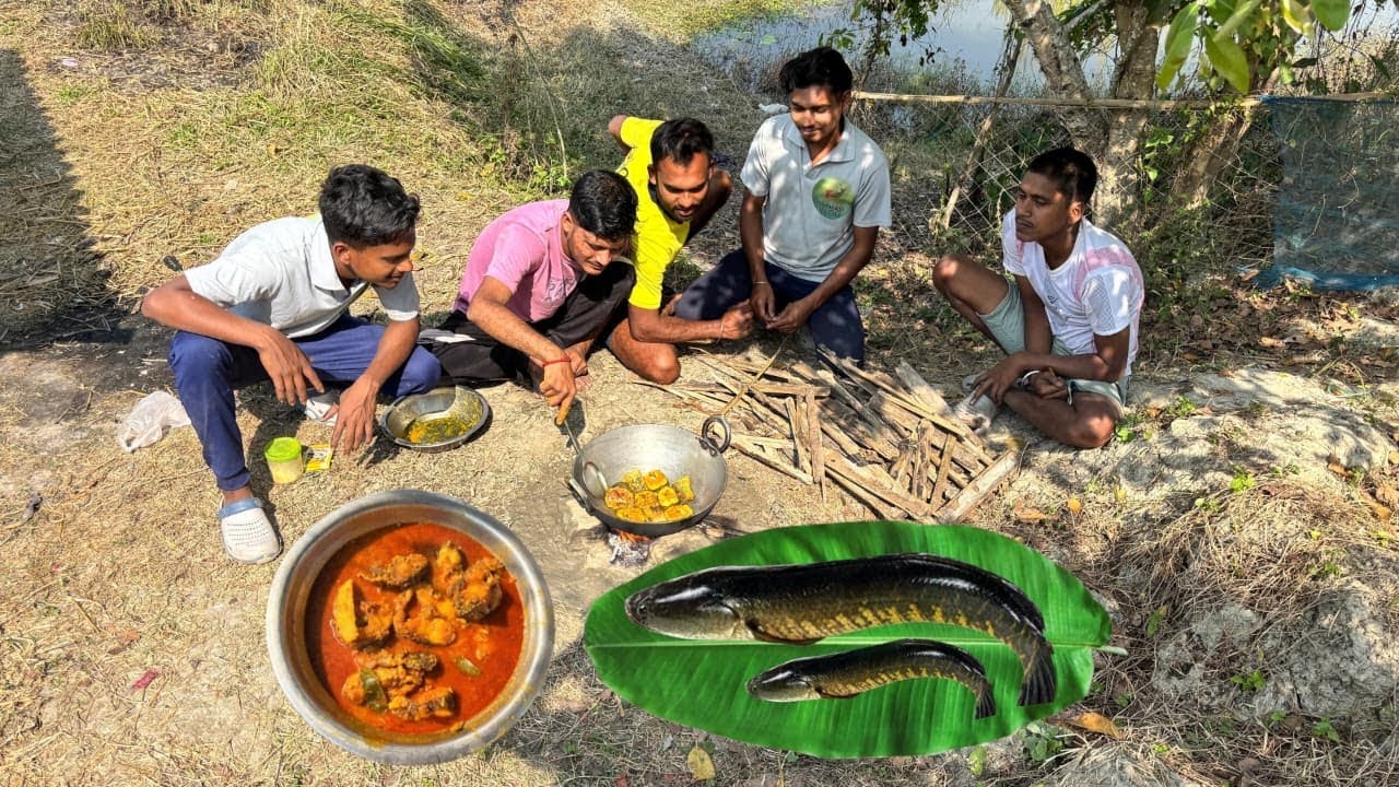 আকাশদের খালে শোল মাছ ধরে পিকনিক করলাম 🐟🐠