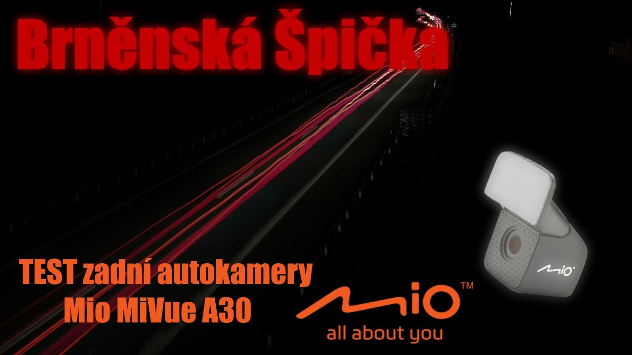 Test kamery Mio MiVue A30 + test paměťové karty - unboxing, zapojení, záběry - den, noc, déšť