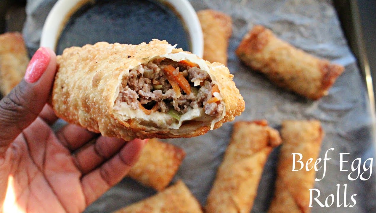 Beef Egg Rolls | How to make Egg Rolls from Scratch | #eggrollrecipe