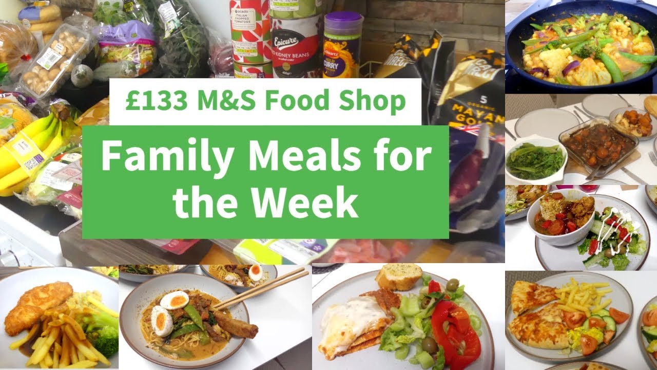 Big £133 M&S Food Shop Haul: 7 Meals for a Family of 5 in the UK Ordered on Ocado