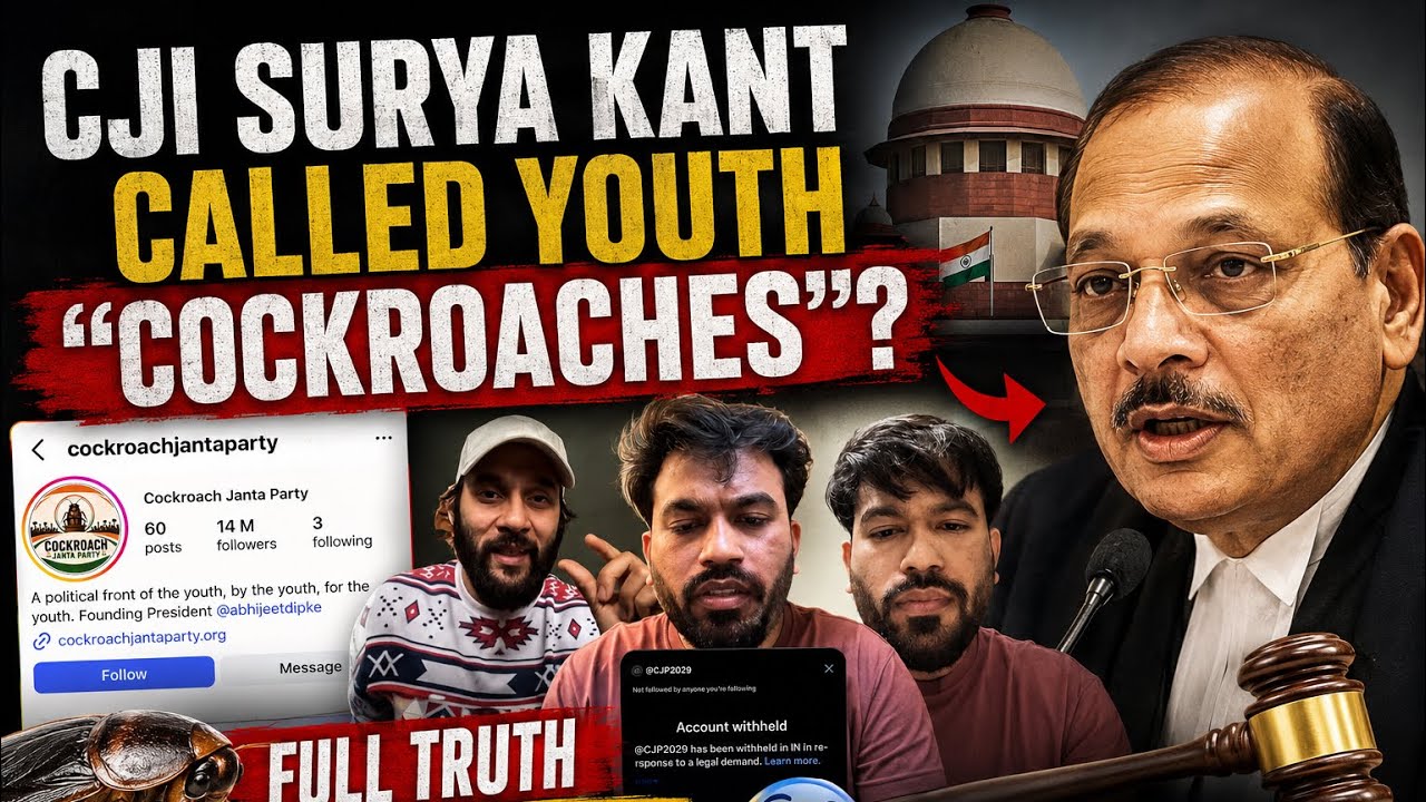 CJI Surya Kant Called Youth &ldquo;Cockroaches&rdquo;? Full Truth Explained!