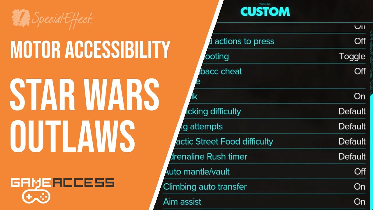 Star Wars Outlaws | Motor Accessibility