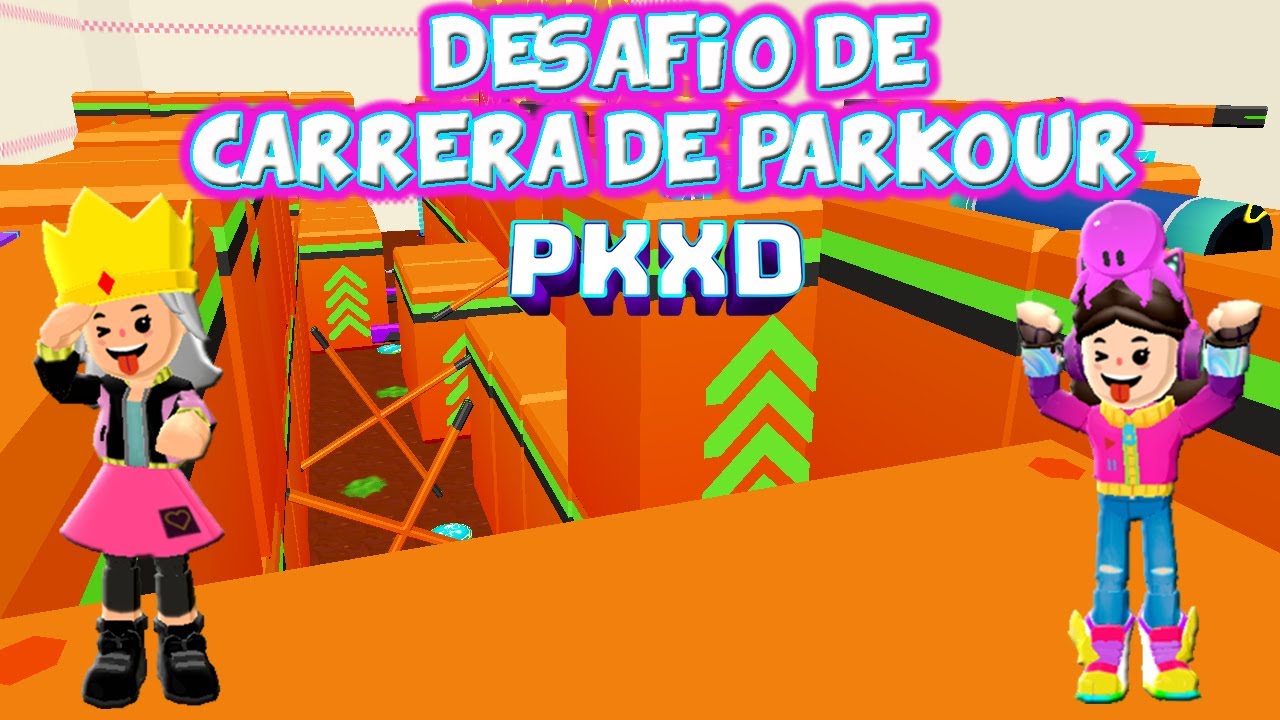 Jugamos a la Carrera de Parkour en PK XD Desafío a @ ღ𝒦𝒾𝒶𝓇𝒶𝒥𝓊𝑒𝑔𝒶ღ