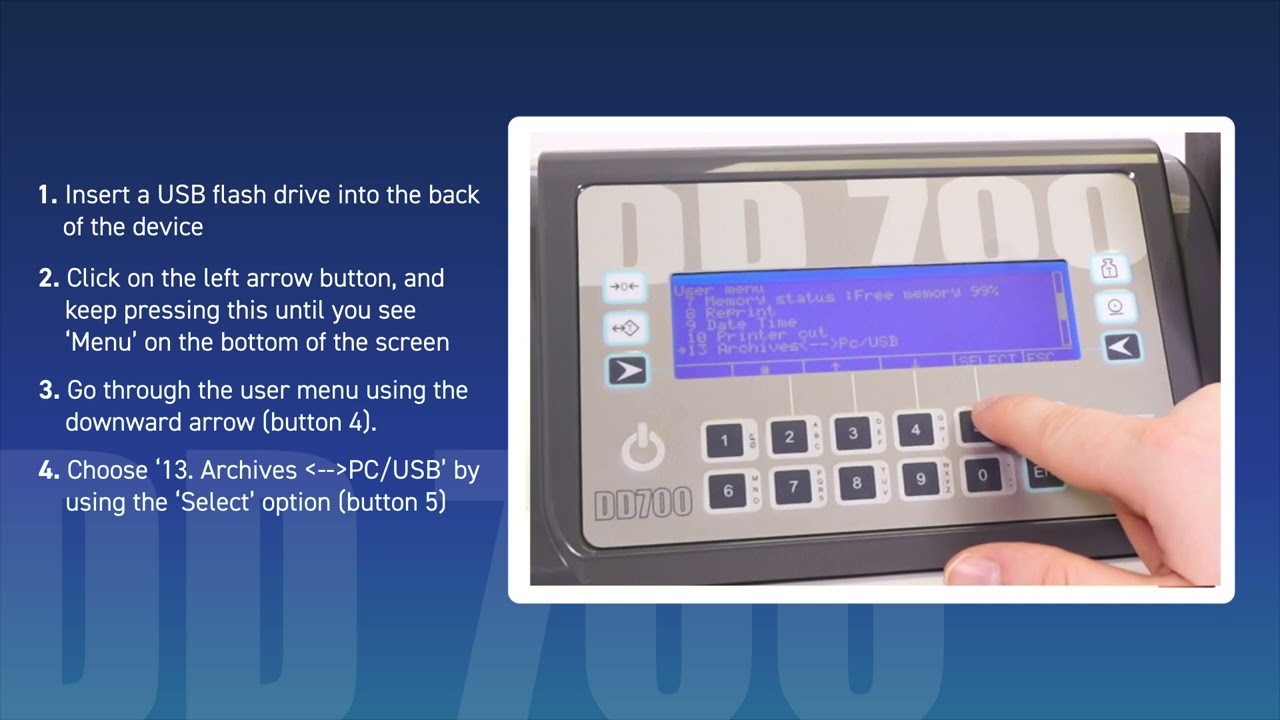 Data Download DD700 Indicator | Weightron Bilanciai