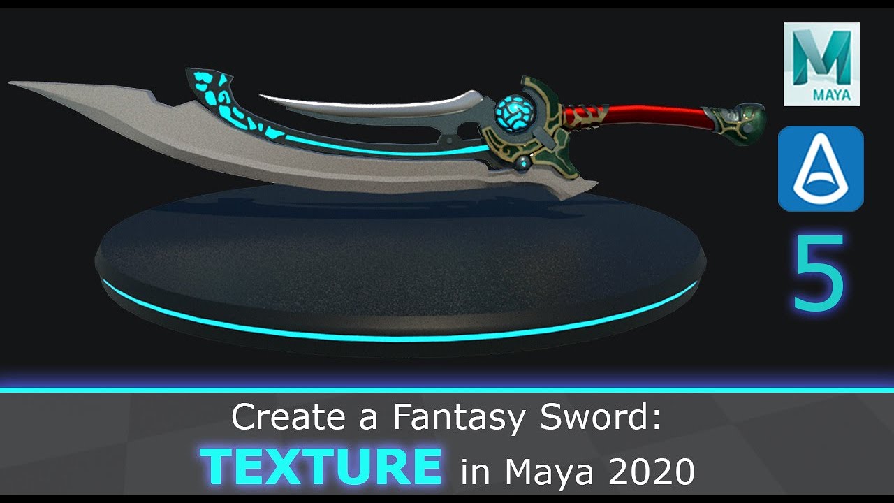 Create a Fantasy Sword: Texture in Maya 2020 (5/6)